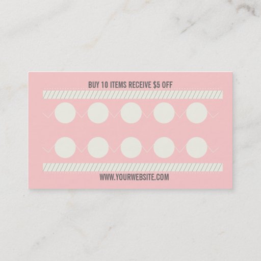 Customizable Cupcake Loyalty Business Card