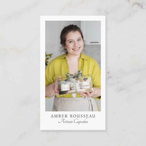 Cupcake Maker Photo QR Code Business Card