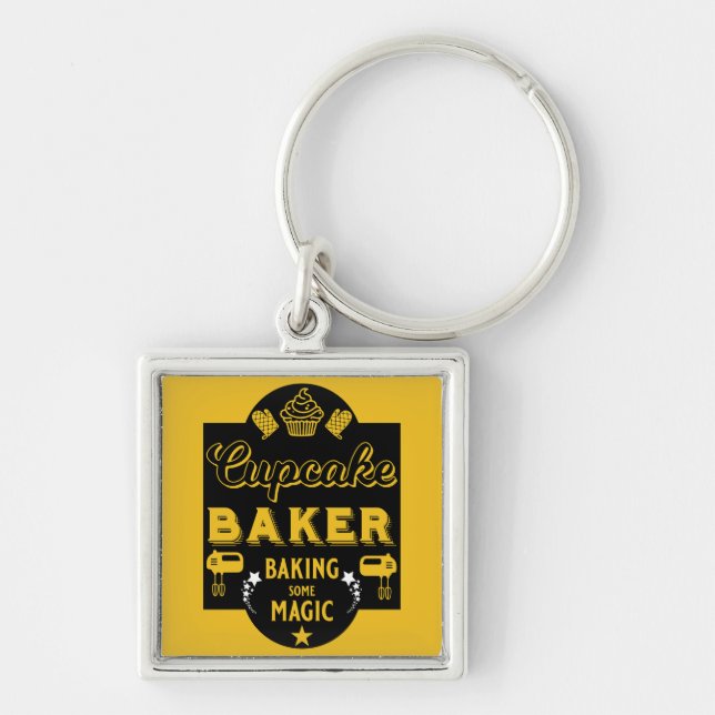Cupcake Master Baker Keychain (Front)