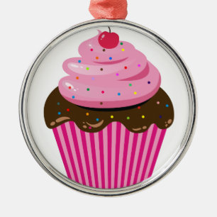 Cupcake Metal Ornament
