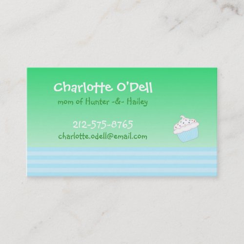 cupcake mommy card business card template