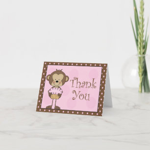 Cupcake MonkeyThank You Letterpress Thank You Card