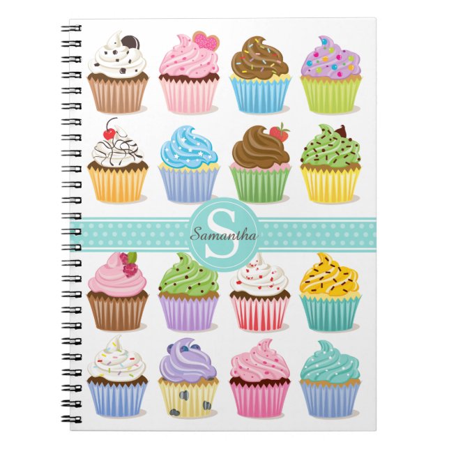 Cupcake Note Book Personalized (Front)
