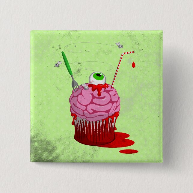 Cupcake Of The Dead Pinback Button (Front)