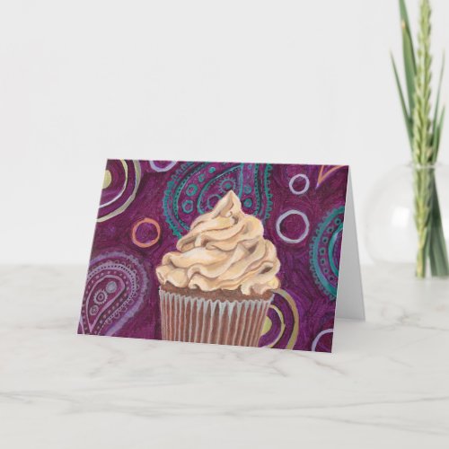 Cupcake on Paisley Card