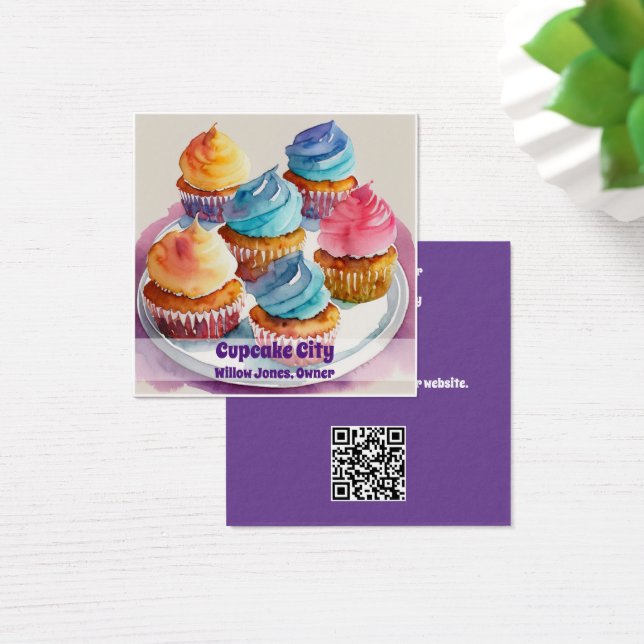 Cupcake or Bakery Business Card (Desk)