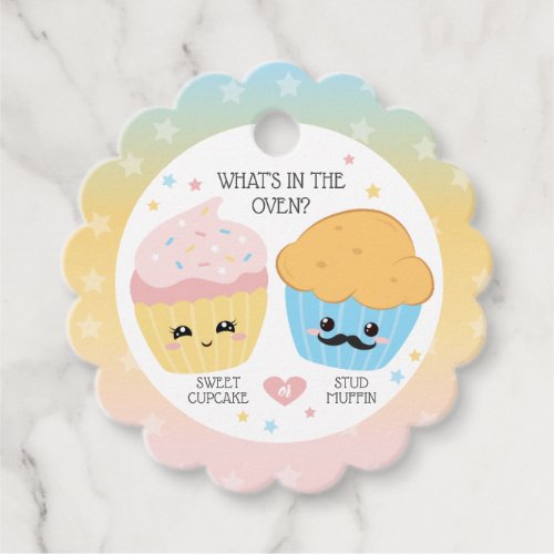 Cupcake or Stud Muffin Gender Reveal Favor Tags