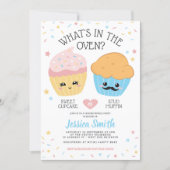 Cupcake or Stud Muffin Gender Reveal Party Invitation (Front)