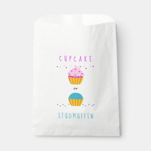 Cupcake or Studmuffin Gender Reveal Favor Bag