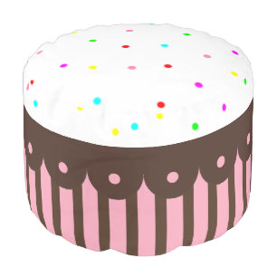 Cupcake Ottoman Pillow Pouf Home Decor Kids