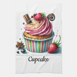 Cupcake Pains Kitchen Towel