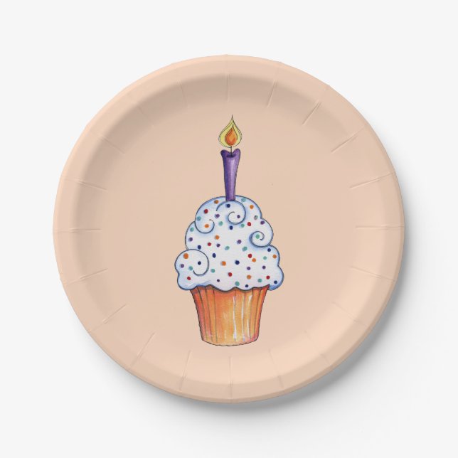Cupcake Paper Plates (Front)
