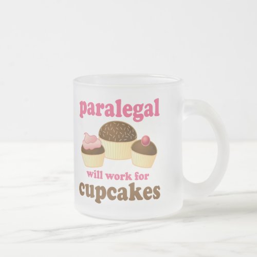 Cupcake Paralegal Frosted Glass Coffee Mug