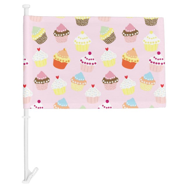 Cupcake Party Car Flag (Front)