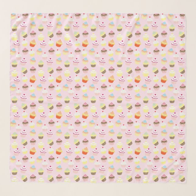 Cupcake Party Chiffon Scarf (Front)