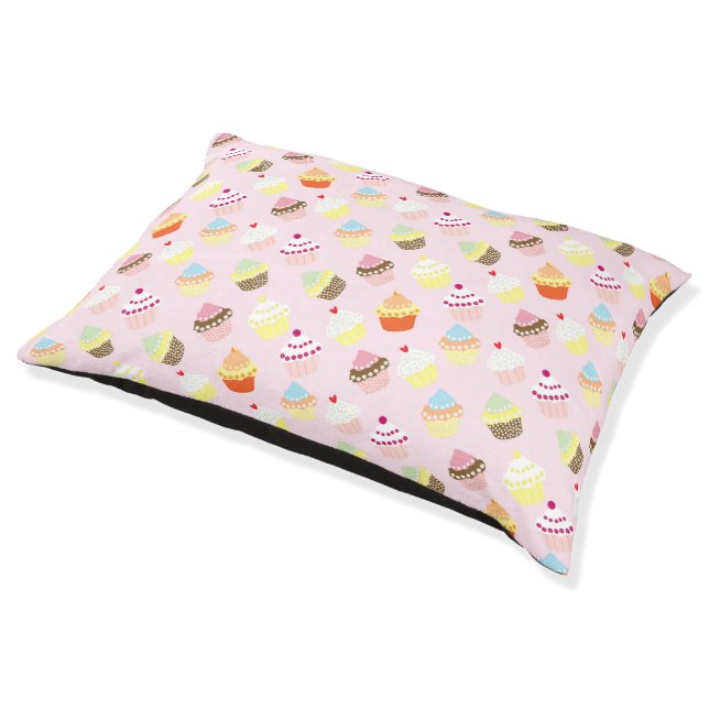 Cupcake Party Dog Bed (Angled)