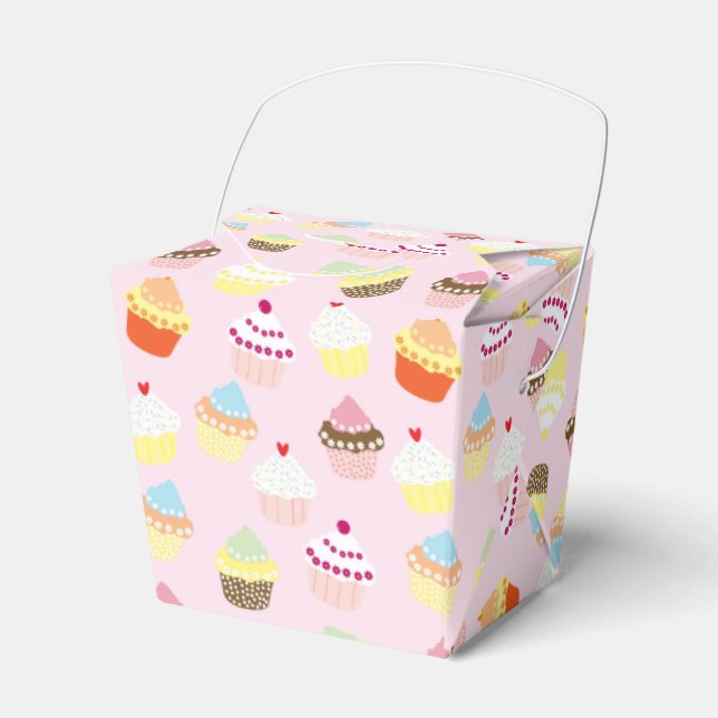 Cupcake Party Favor Box (Front Side)