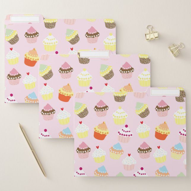 Cupcake Party File Folders (Set)