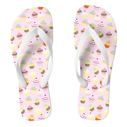 Cupcake Party Flip Flops