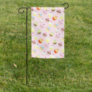 Cupcake Party Garden Flag