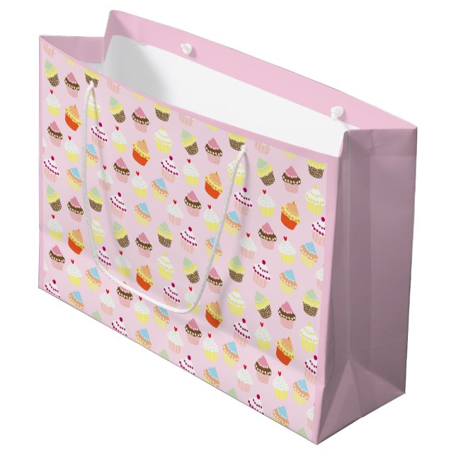 Cupcake Party Gift Bags (Front Angled)