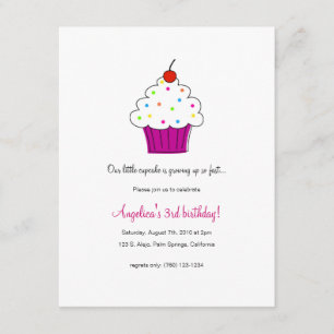 Cupcake Party Invitations