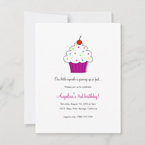 Cupcake Party Invitations