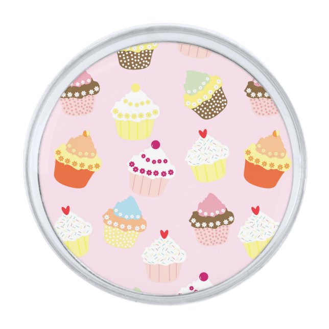 Cupcake Party Lapel Pin (Front)