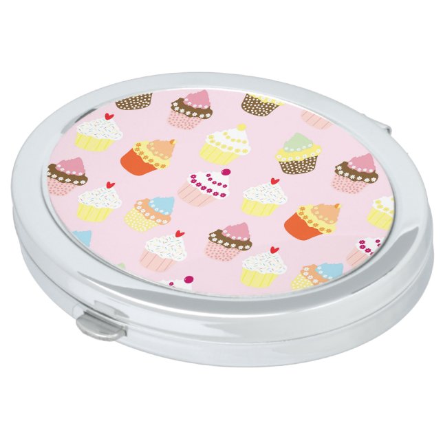 Cupcake Party Mirror Compact (Turned)