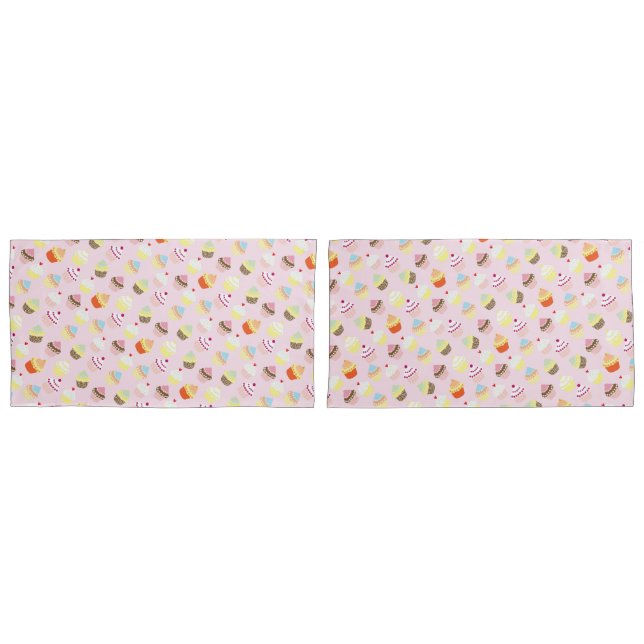Cupcake Party Pillowcases (Front-Set)