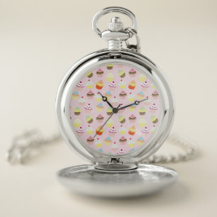 Cupcake Party Pocket Watch