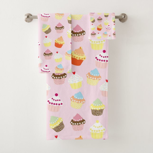 Cupcake Party Towel Set (Insitu)
