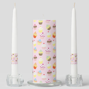 Cupcake Party Unity Candle Set