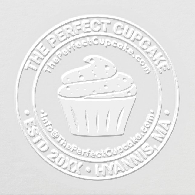Cupcake Pastry Business Name Location URL Email Embosser (Design)