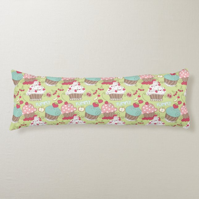 Cupcake pattern body pillow (Front)