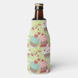 Cupcake pattern bottle cooler