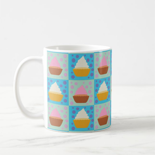 Cupcake Pattern Coffee Mug (Left)