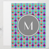 Cupcake Pattern Custom Monogram (Front/Back)