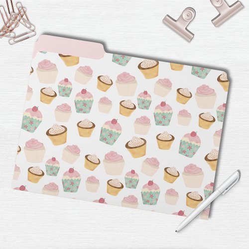 Cupcake Pattern File Folder