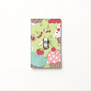 Cupcake pattern light switch cover