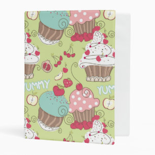 Cupcake pattern mini binder