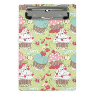 Cupcake pattern mini clipboard