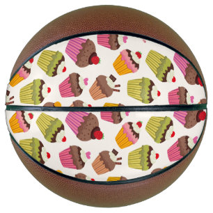 Cupcake Pattern, Muffin Pattern, Chocolate, Hearts Basketball