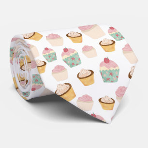 Cupcake Pattern Neck Tie