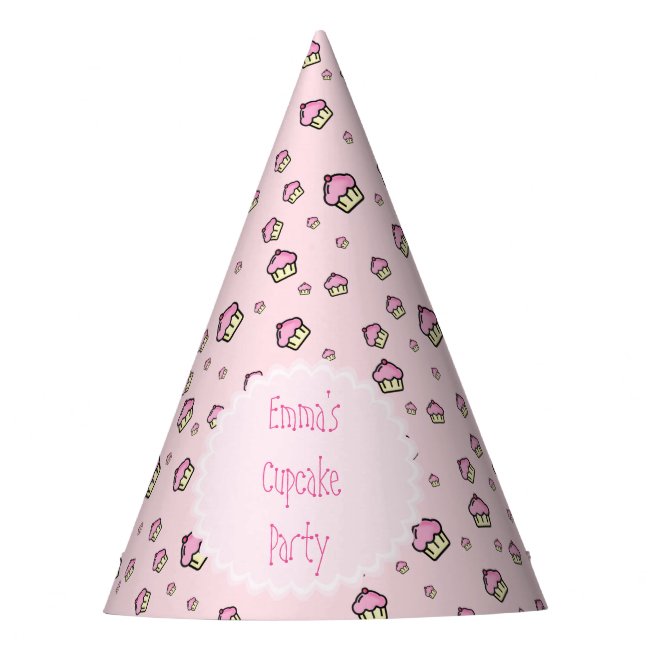 CUPCAKE PATTERN Personalized Party Hat
