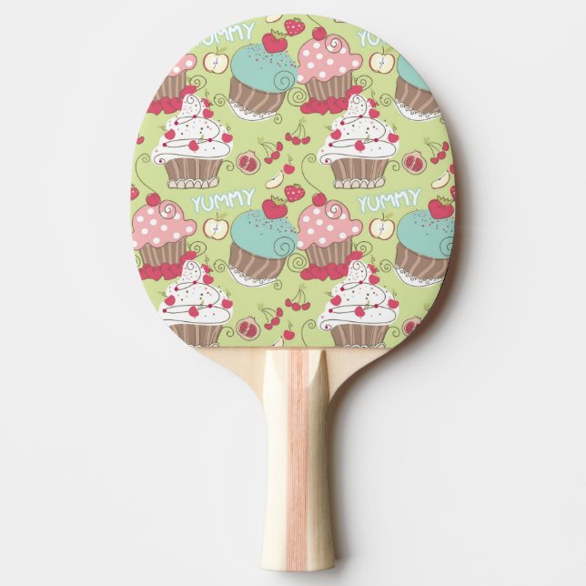 Cupcake pattern Ping-Pong paddle (Front)