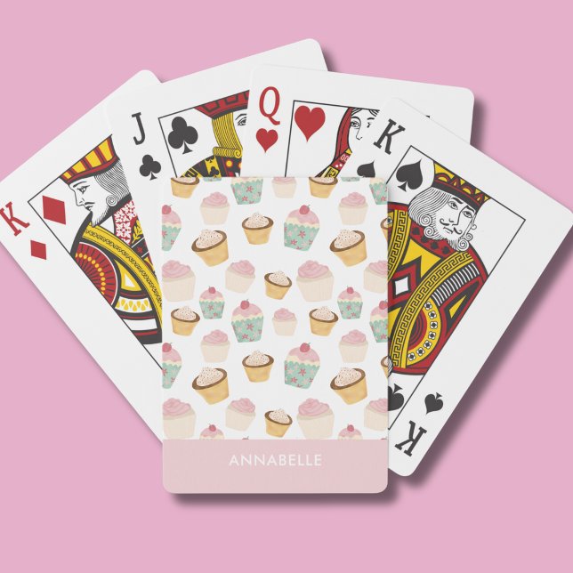Cupcake Pattern  Poker Cards (Cupcake pattern playing cards)