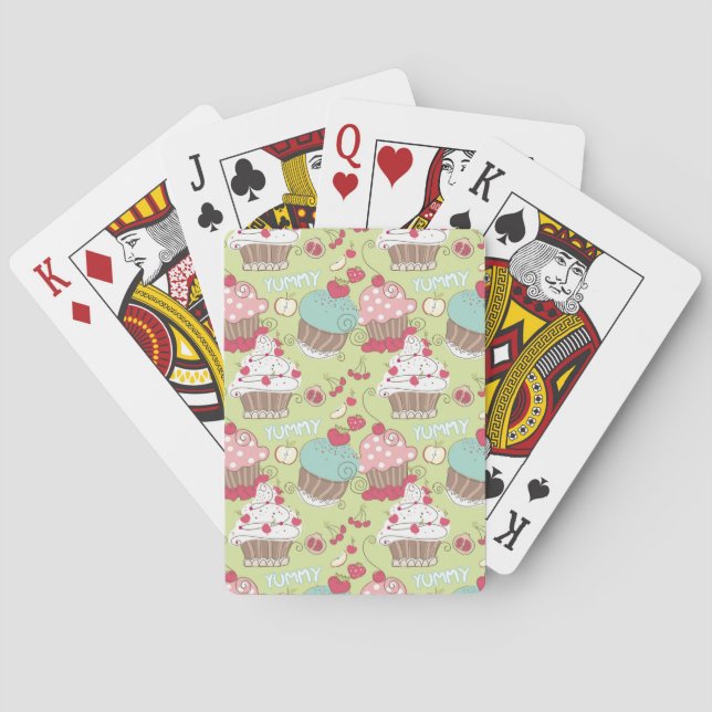 Cupcake pattern poker cards (Back)