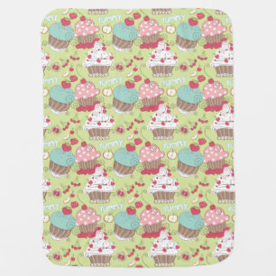 Cupcake pattern swaddle blanket