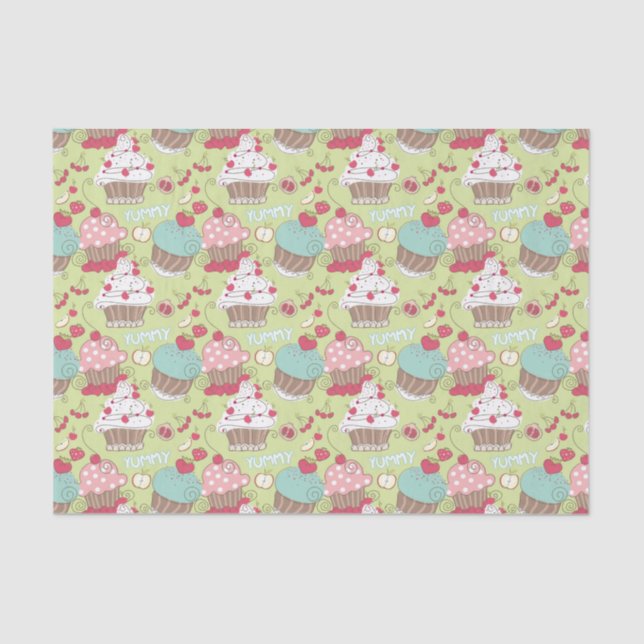 Cupcake pattern tissue paper (Front)